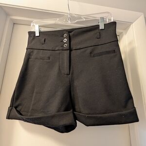 Ci Sono Black High Waist Women's Shorts